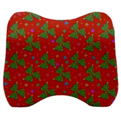 Christmas Trees Velour Head Support Cushion by SychEva
