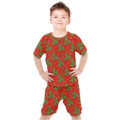 Christmas Trees Kids  Tee And Shorts Set by SychEva