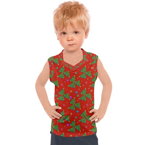 Christmas Trees Kids  Sport Tank Top by SychEva