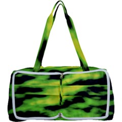 Green  Waves Abstract Series No12 Multi Function Bag by DimitriosArt