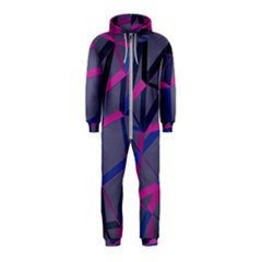 3d Lovely Geo Lines Hooded Jumpsuit (kids) by Uniqued