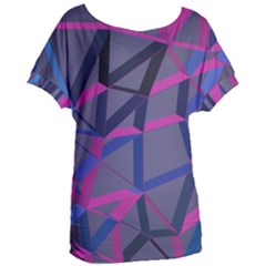 3d Lovely Geo Lines Women s Oversized Tee