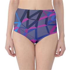 3d Lovely Geo Lines Classic High-Waist Bikini Bottoms