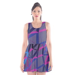 3d Lovely Geo Lines Scoop Neck Skater Dress