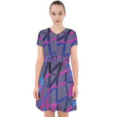 3d Lovely Geo Lines Adorable in Chiffon Dress