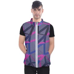 3d Lovely Geo Lines Men s Puffer Vest by Uniqued