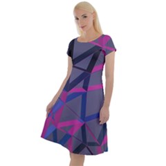 3d Lovely Geo Lines Classic Short Sleeve Dress by Uniqued