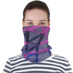 3d Lovely Geo Lines Face Seamless Bandana (Adult)