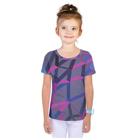 3d Lovely Geo Lines Kids  One Piece Tee by Uniqued