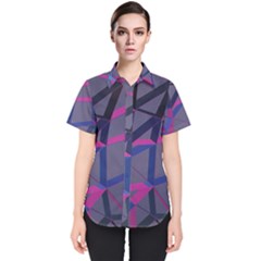 3d Lovely Geo Lines Women s Short Sleeve Shirt