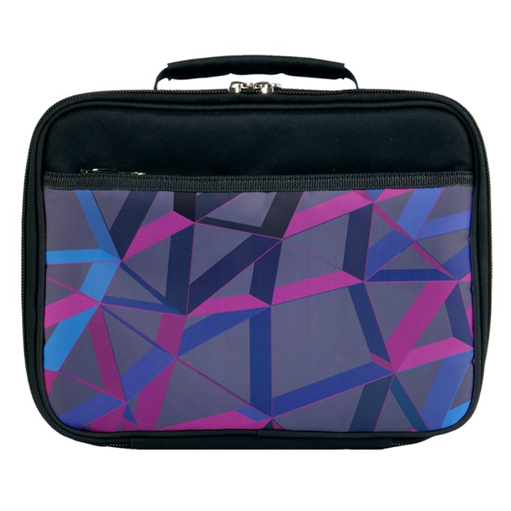 3d Lovely Geo Lines Lunch Bag