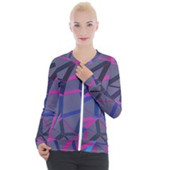 3d Lovely Geo Lines Casual Zip Up Jacket by Uniqued