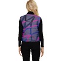 3d Lovely Geo Lines Women s Short Button Up Puffer Vest View2