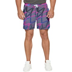 3d Lovely Geo Lines Men s Runner Shorts by Uniqued