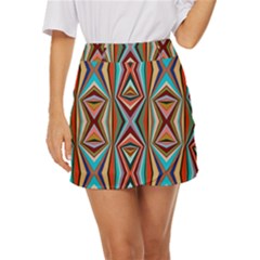 Digital Illusion Mini Front Wrap Skirt by Sparkle