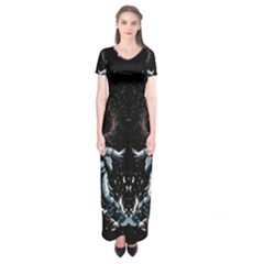 Digital Illusion Short Sleeve Maxi Dress by Sparkle