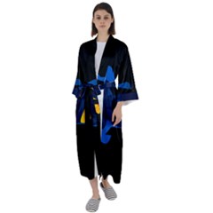 Digital Illusion Maxi Satin Kimono by Sparkle