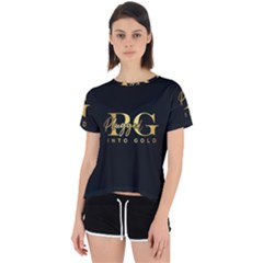 Plugged Into Gold Open Back Sport Tee by pluggedintogold