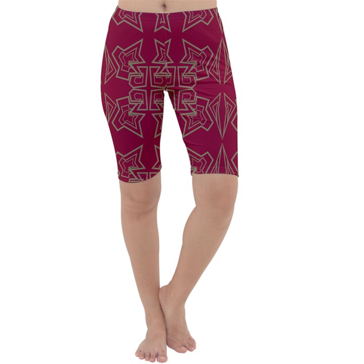 Abstract pattern geometric backgrounds   Cropped Leggings 