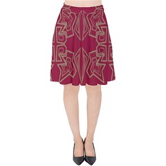 Abstract Pattern Geometric Backgrounds   Velvet High Waist Skirt by Eskimos