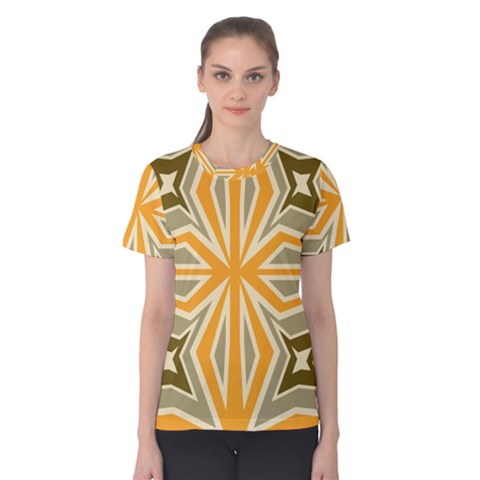 Abstract Pattern Geometric Backgrounds   Women s Cotton Tee by Eskimos