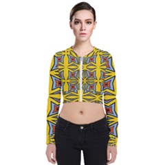 Abstract Pattern Geometric Backgrounds   Long Sleeve Zip Up Bomber Jacket by Eskimos