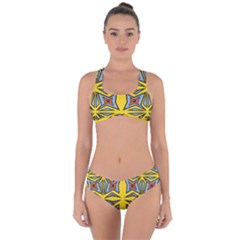 Abstract Pattern Geometric Backgrounds   Criss Cross Bikini Set by Eskimos