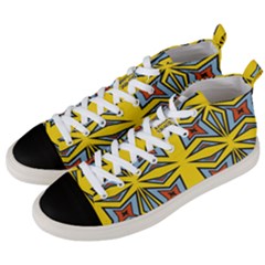 Abstract Pattern Geometric Backgrounds   Men s Mid-top Canvas Sneakers by Eskimos