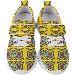 Abstract Pattern Geometric Backgrounds   Kids  Velcro Strap Shoes by Eskimos