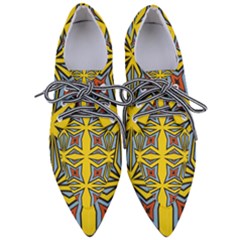 Abstract Pattern Geometric Backgrounds   Pointed Oxford Shoes by Eskimos