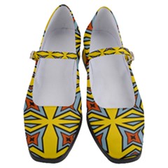 Abstract Pattern Geometric Backgrounds   Women s Mary Jane Shoes by Eskimos