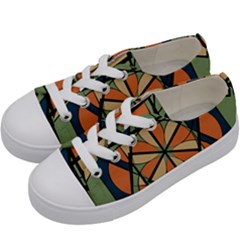 Abstract Pattern Geometric Backgrounds   Kids  Low Top Canvas Sneakers by Eskimos