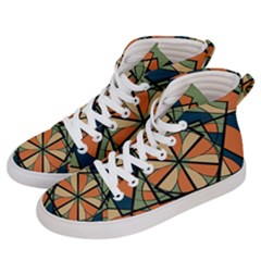 Abstract Pattern Geometric Backgrounds   Women s Hi-top Skate Sneakers by Eskimos