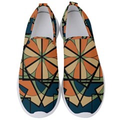 Abstract Pattern Geometric Backgrounds   Men s Slip On Sneakers by Eskimos