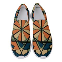 Abstract Pattern Geometric Backgrounds   Women s Slip On Sneakers by Eskimos