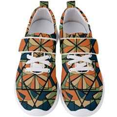 Abstract Pattern Geometric Backgrounds   Men s Velcro Strap Shoes by Eskimos