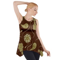 Floral Pattern Paisley Style  Side Drop Tank Tunic by Eskimos