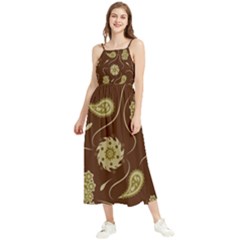 Floral Pattern Paisley Style  Boho Sleeveless Summer Dress by Eskimos