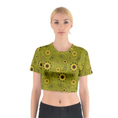 Floral Pattern Paisley Style  Cotton Crop Top by Eskimos