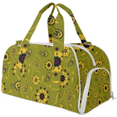 Floral Pattern Paisley Style  Burner Gym Duffel Bag by Eskimos