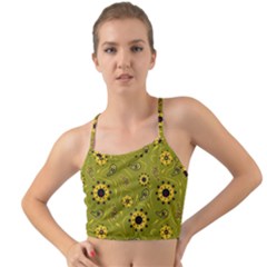 Floral Pattern Paisley Style  Mini Tank Bikini Top by Eskimos