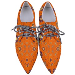 Floral Pattern Paisley Style  Pointed Oxford Shoes by Eskimos