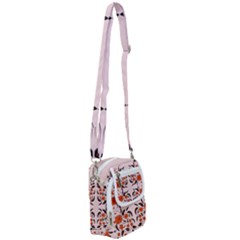 Floral Folk Damask Pattern  Shoulder Strap Belt Bag by Eskimos