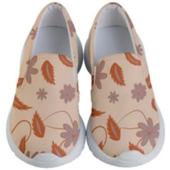 Folk Flowers Print Floral Pattern Ethnic Art Kids Lightweight Slip Ons by Eskimos