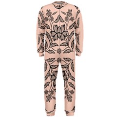 Floral Folk Damask Pattern  Onepiece Jumpsuit (men) 