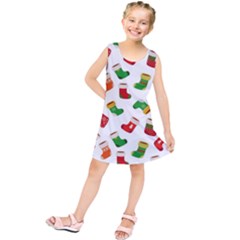 New Year s Multicolored Socks Kids  Tunic Dress by SychEva