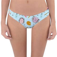 Hedgehogs Artists Reversible Hipster Bikini Bottoms by SychEva