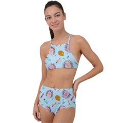 Hedgehogs Artists High Waist Tankini Set