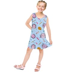 Hedgehogs Artists Kids  Tunic Dress by SychEva