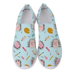 Hedgehogs Artists Women s Slip On Sneakers by SychEva